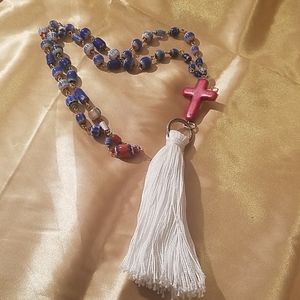 White Tassel Necklace